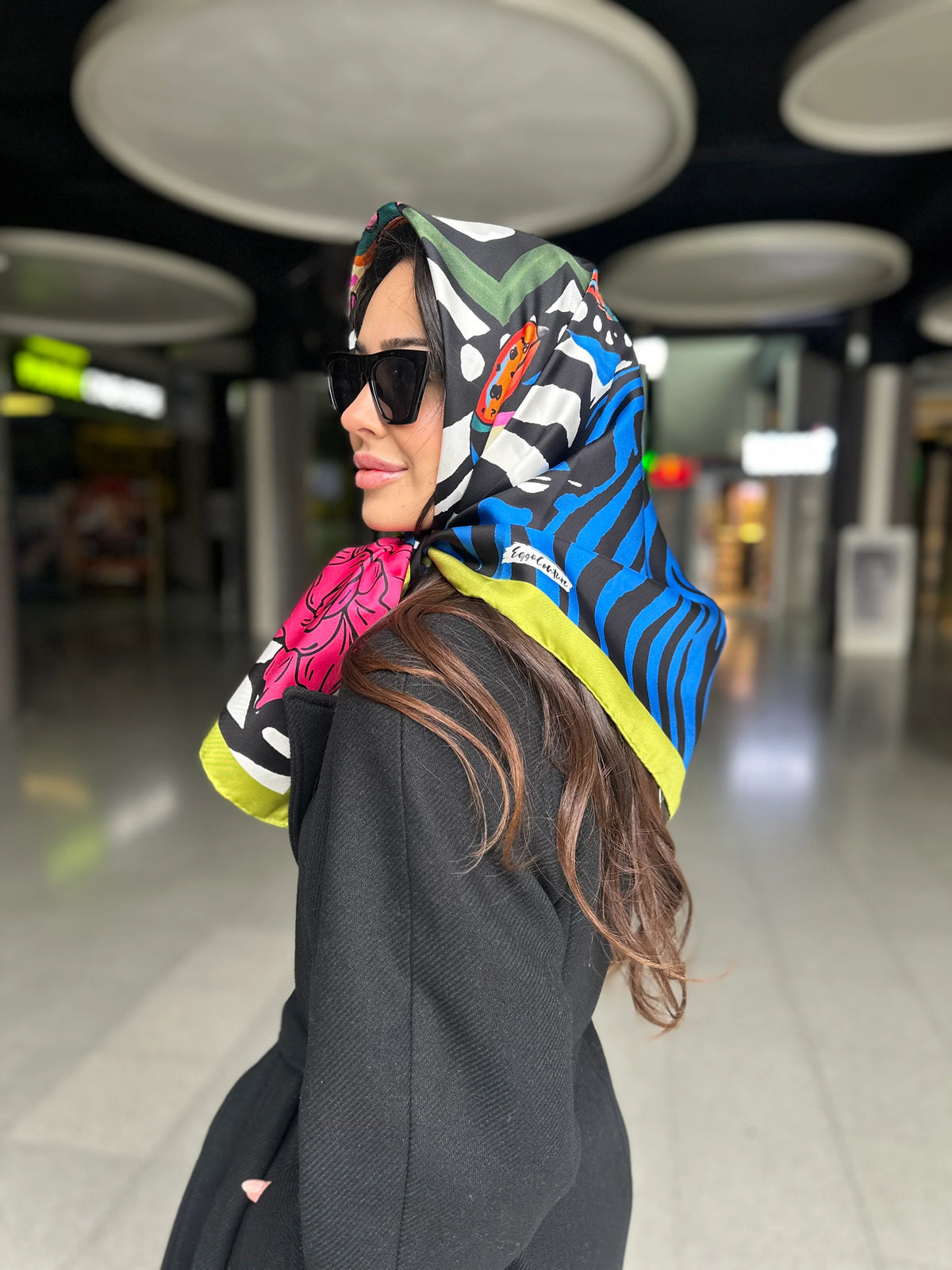 EG Mixture Silk Scarf Green