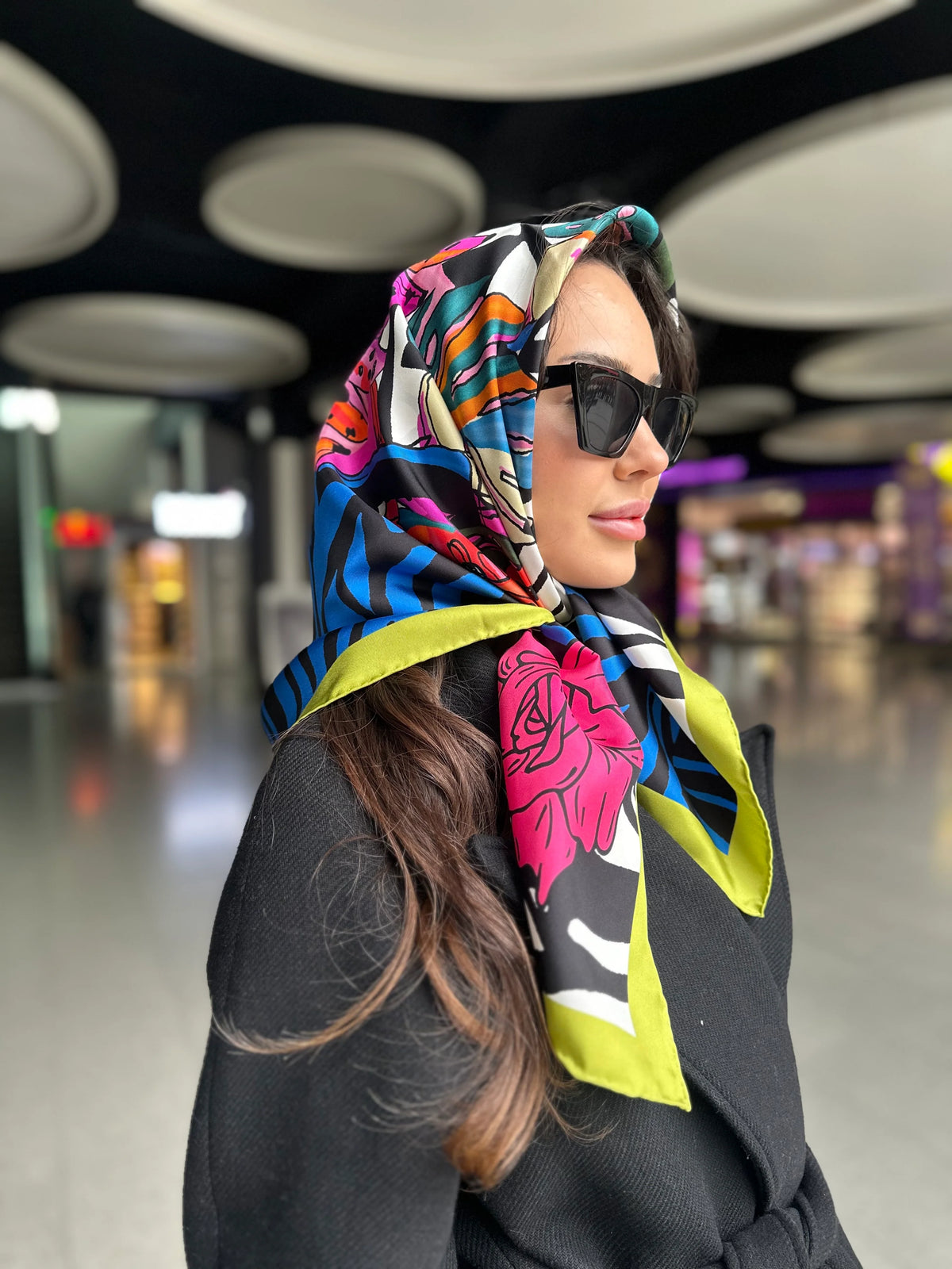 EG Mixture Silk Scarf Green