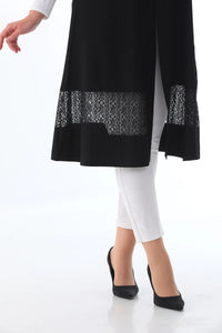 MSB Lace Detailed Vest Black