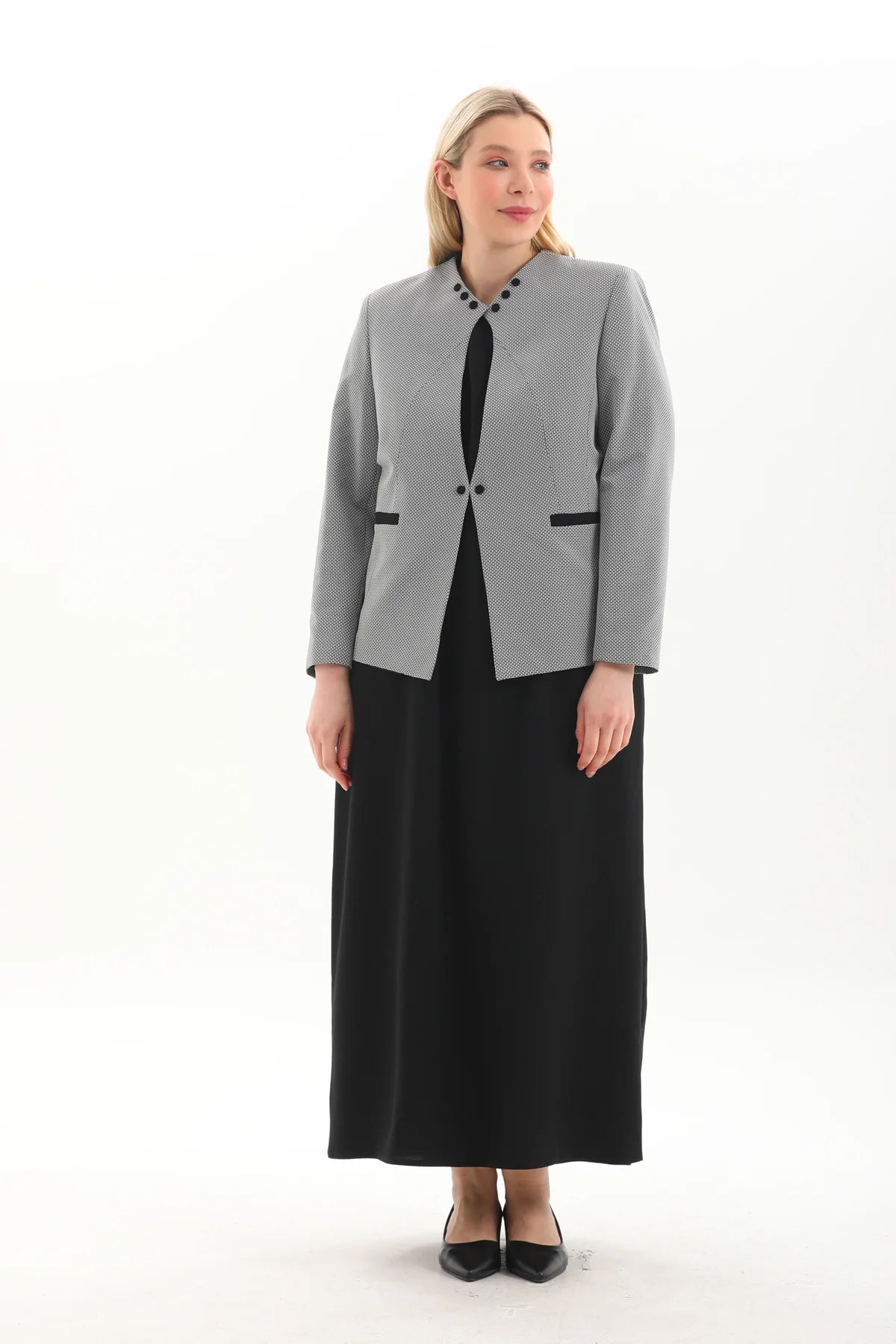 M&T 2 Piece Jacket Set Black