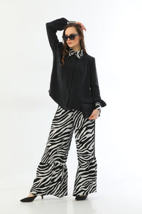 ZMS Zebra Silk Shirt Black