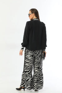 ZMS Zebra Silk Shirt Black