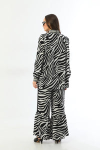 ZMS Zebra Blouse Black&White