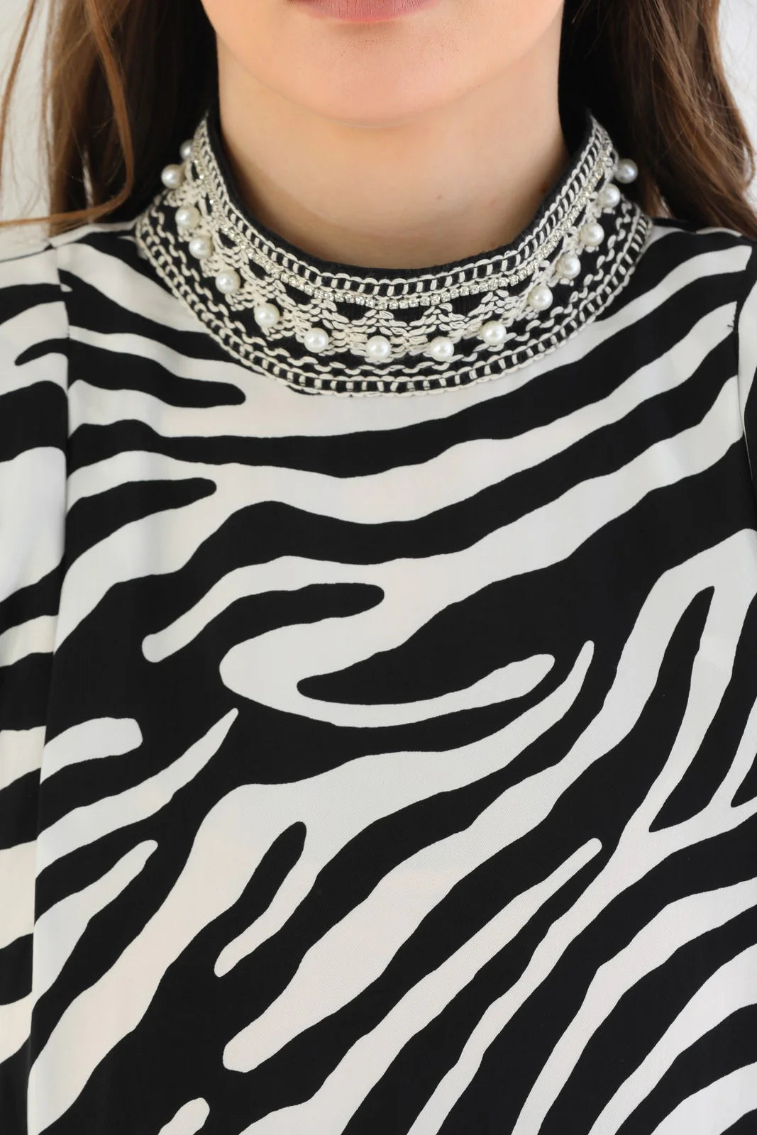 ZMS Zebra Blouse Black&White