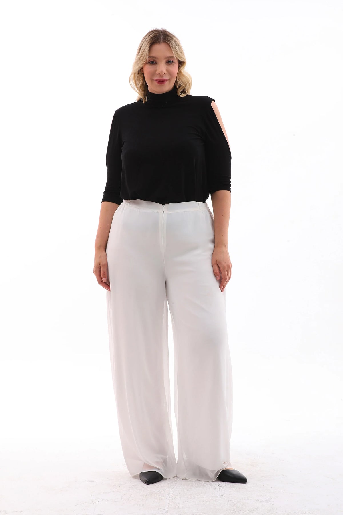 F&G Chiffon Lining Pants Ecru