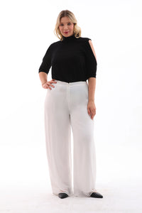 F&G Chiffon Lining Pants Ecru