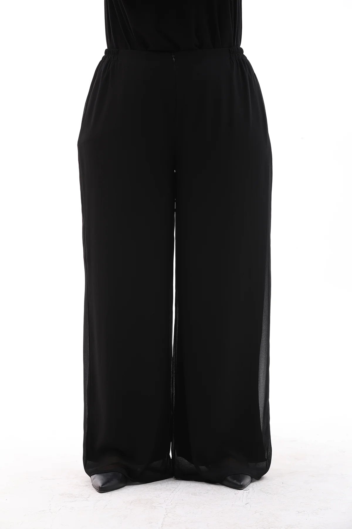 F&G Chiffon Lining Pants Black