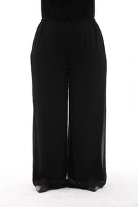 F&G Chiffon Lining Pants Black