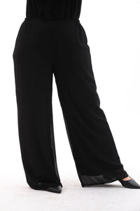 F&G Chiffon Lining Pants Black