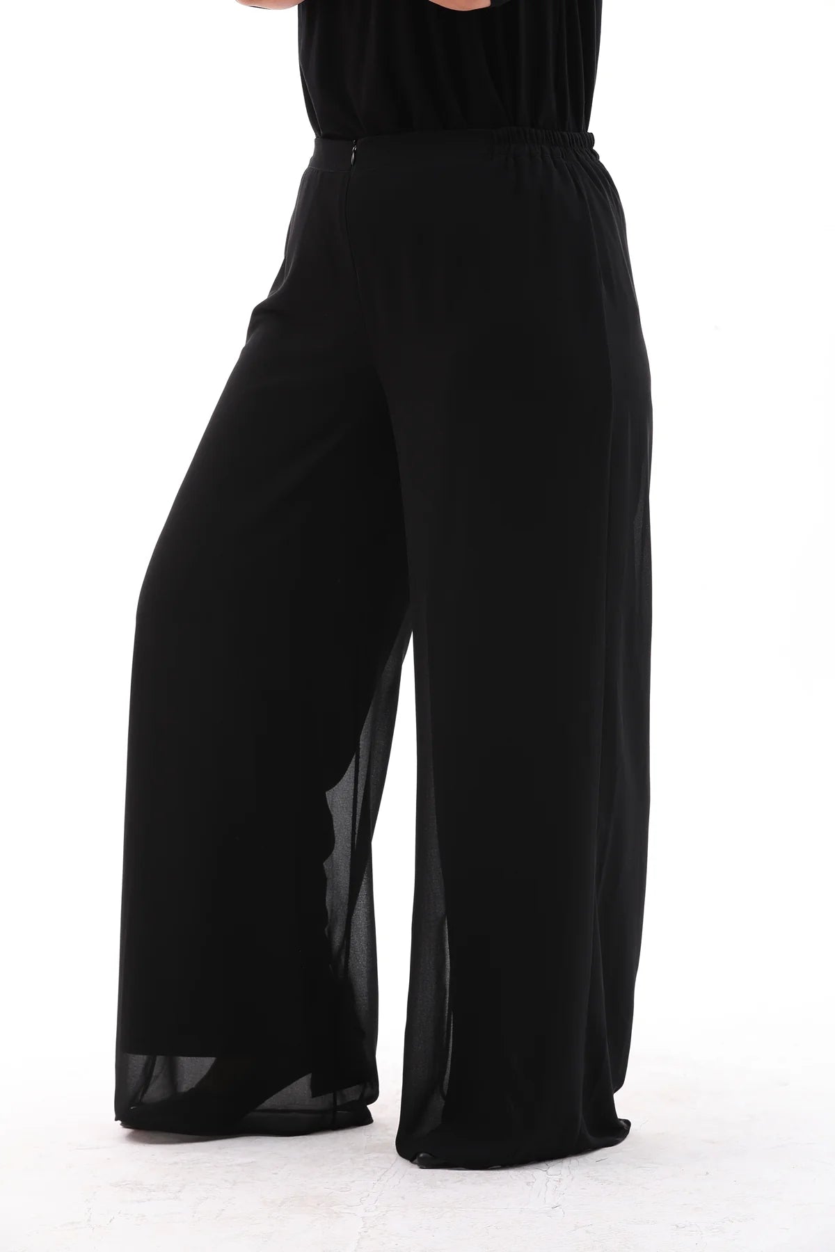 F&G Chiffon Lining Pants Black