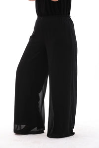 F&G Chiffon Lining Pants Black