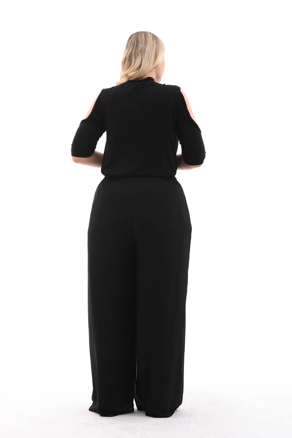 F&G Chiffon Lining Pants Black