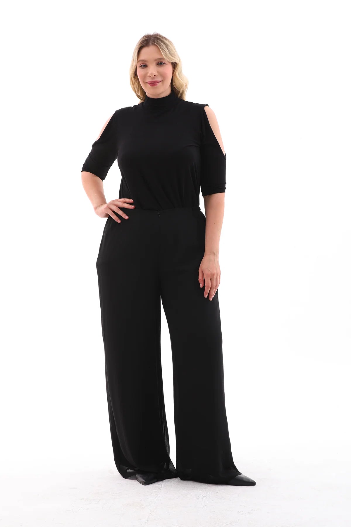 F&G Chiffon Lining Pants Black