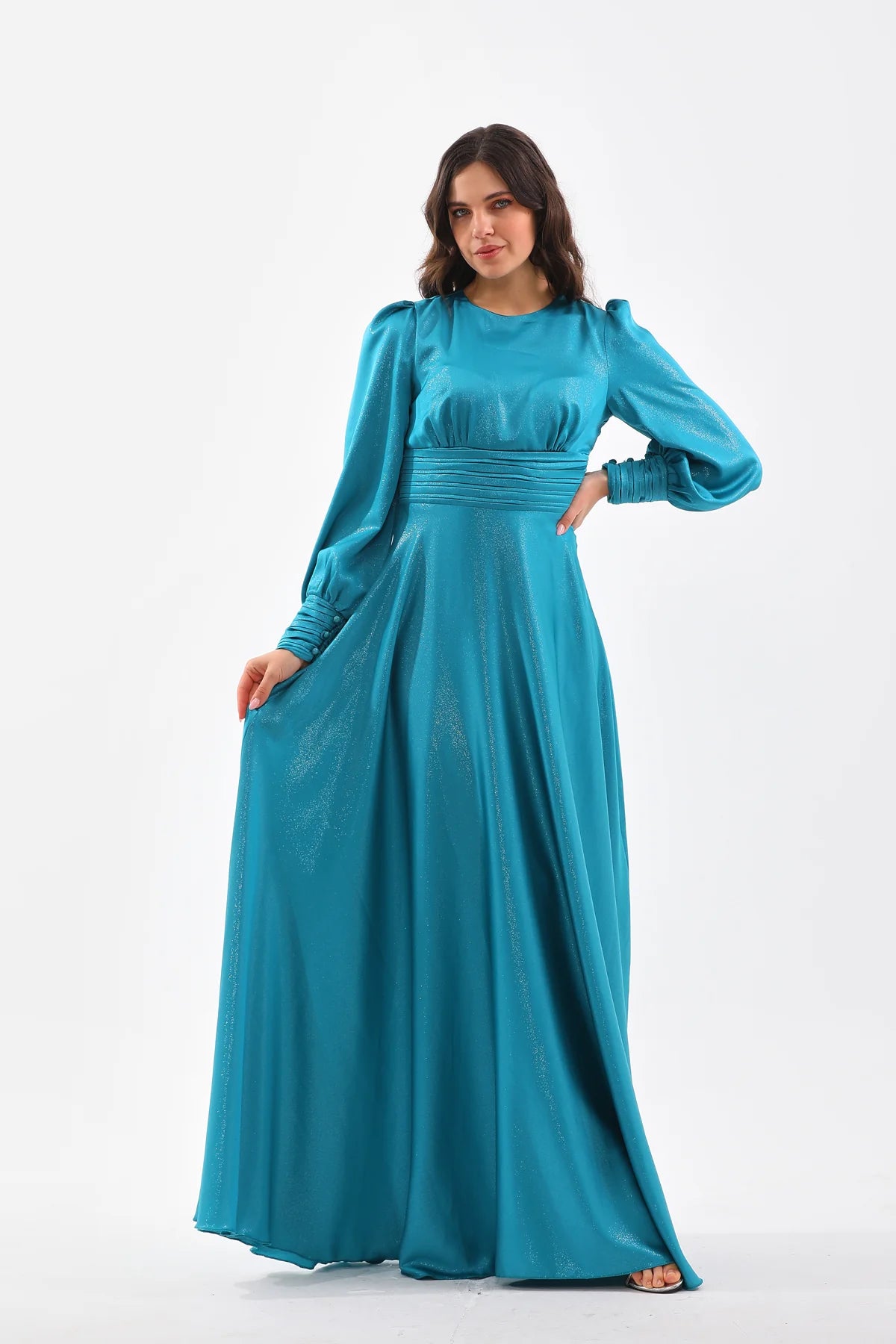 DMN River Dress Petrol Blue