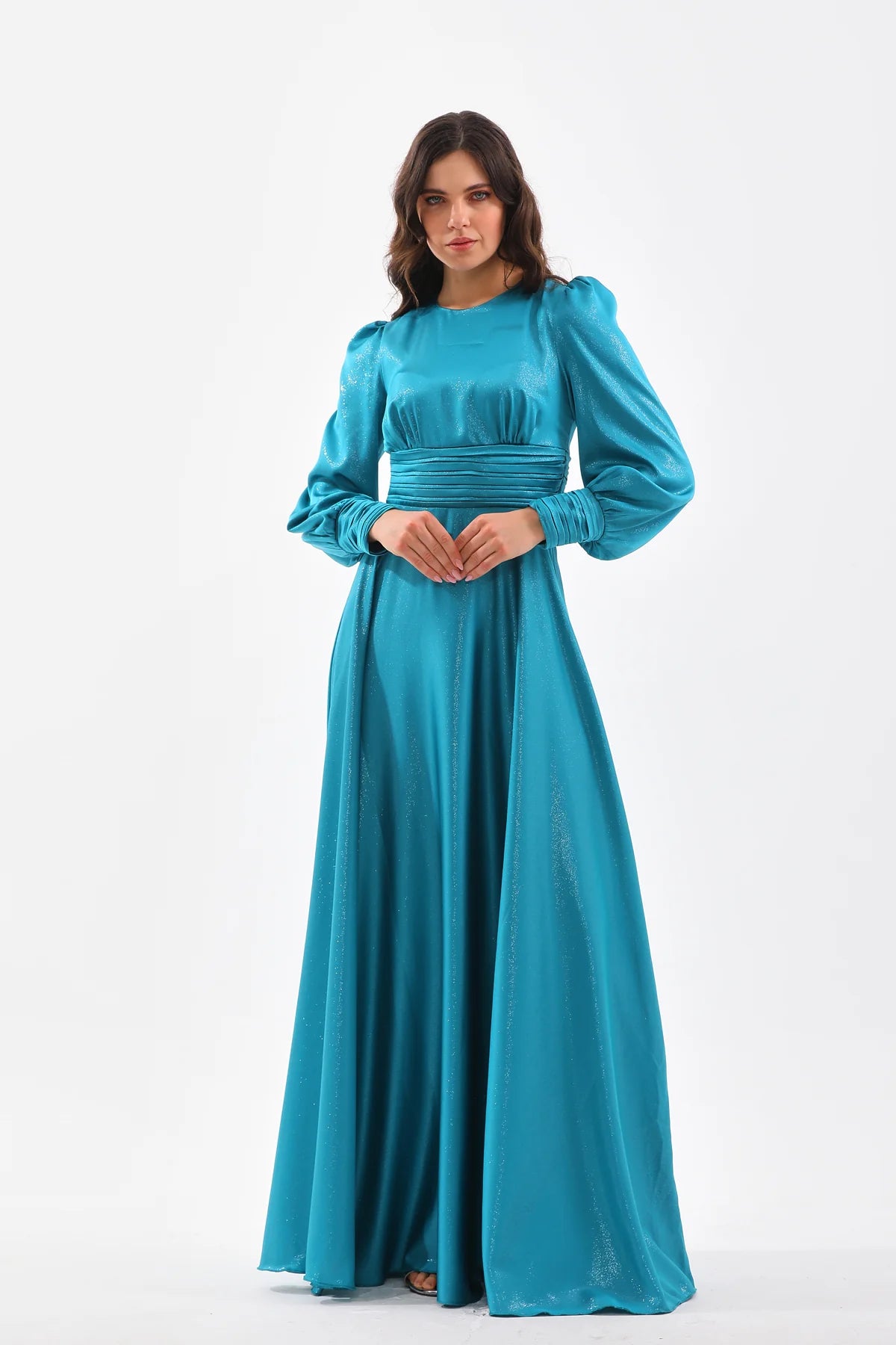 DMN River Dress Petrol Blue