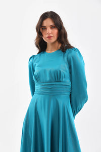 DMN River Dress Petrol Blue
