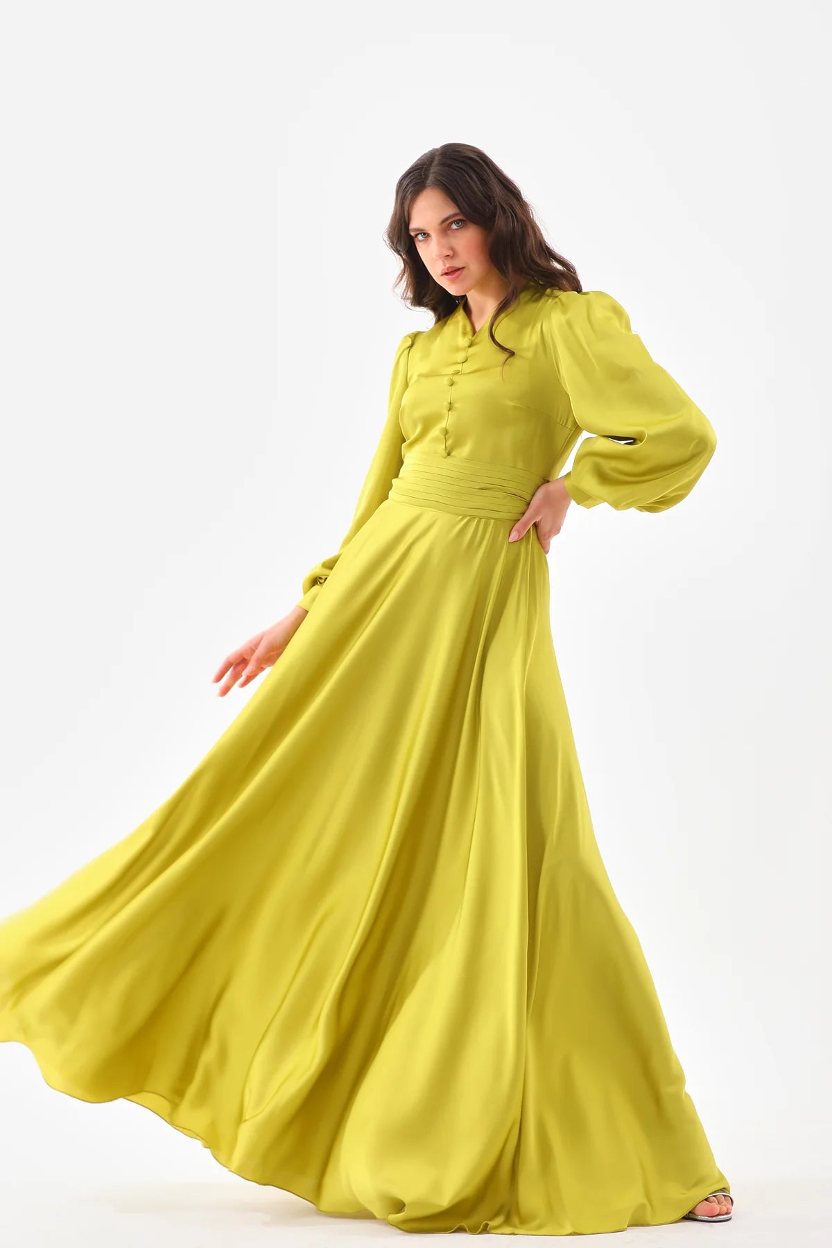 DMN Amaya Dress Pistachio Green