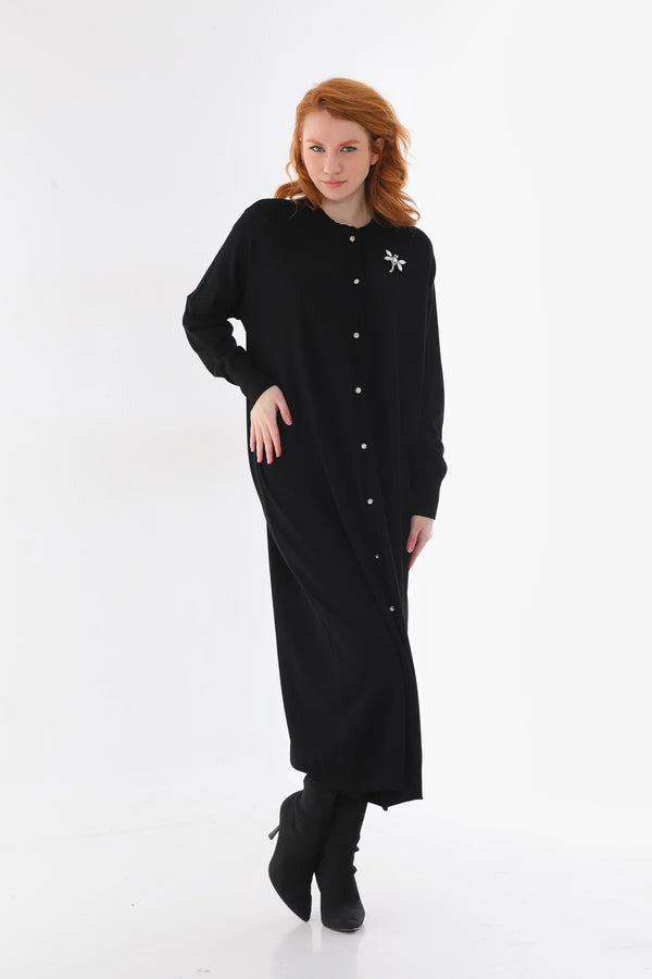 Invee 6898 Cardigan Black