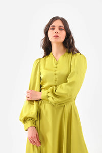 DMN Amaya Dress Pistachio Green