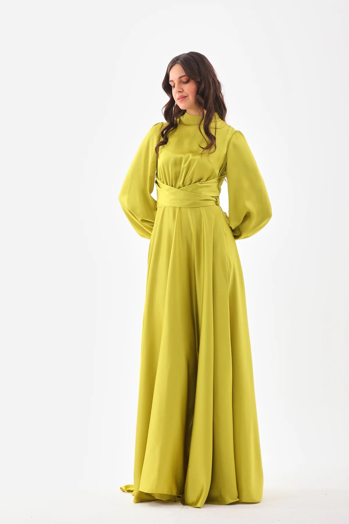 DMN Reese Dress Pistachio Green