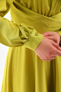 DMN Reese Dress Pistachio Green