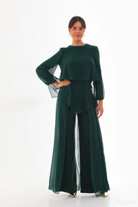 Q&P Chiffon Detailed Set Green
