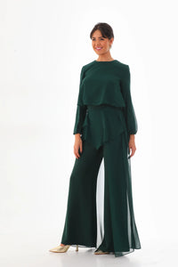 Q&P Chiffon Detailed Set Green