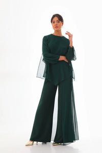 Q&P Chiffon Detailed Set Green