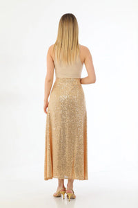 L&E Sequin Skirt Gold