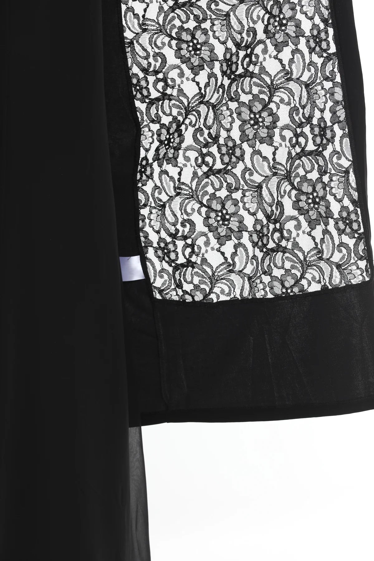 SR Lace Dtld Vest Black