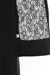 SR Lace Dtld Vest Black