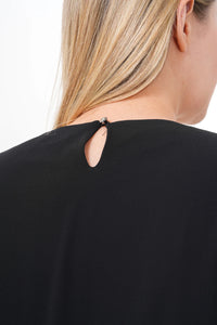 F&G Chiffon Beaded Tunic Black