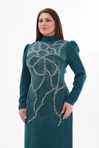 T&Y Venice Plus Size Dress Emerald