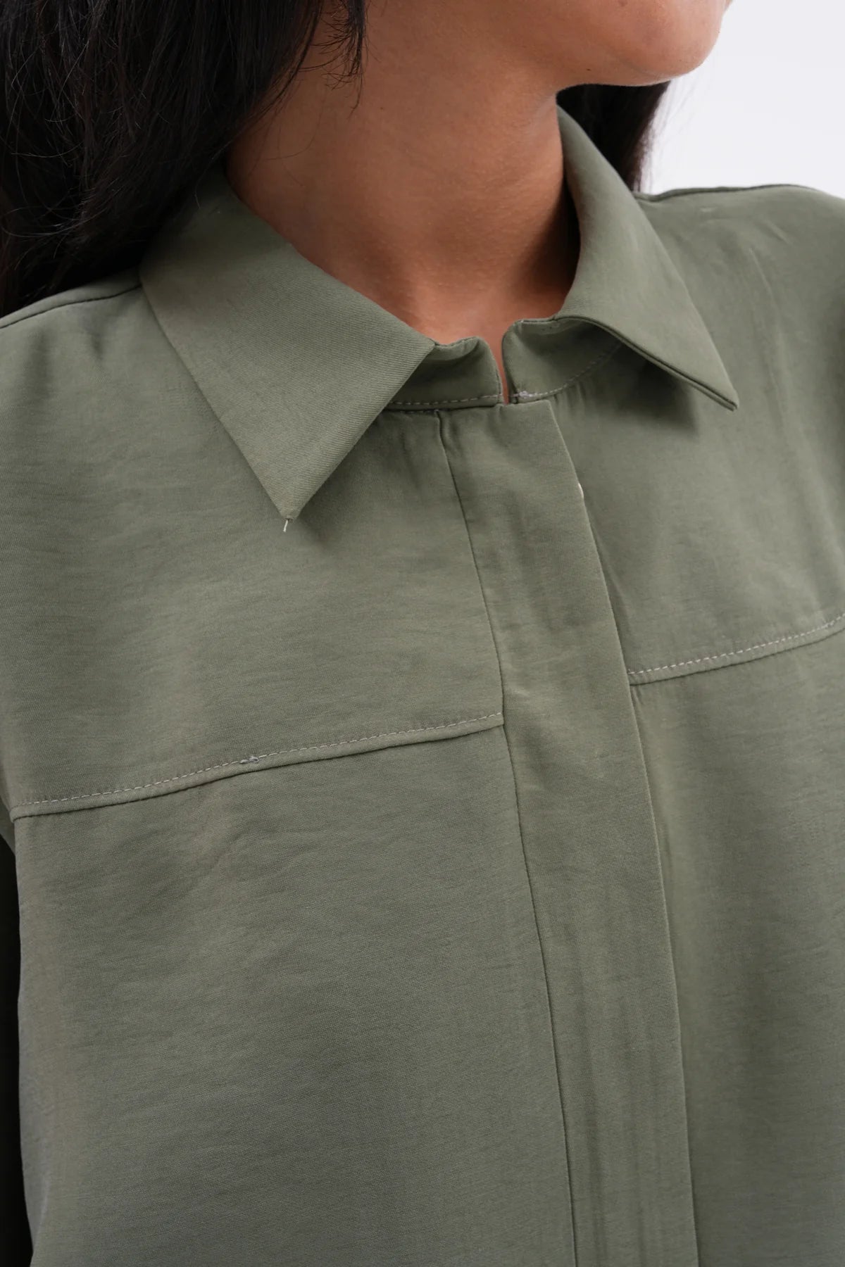 A&W Tencel Skirt Set Green