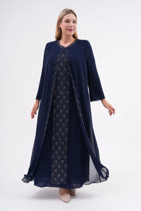 CZG Brilliant Dress Navy Blue