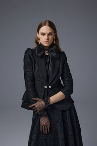 J&S Peplum Lace Set Black