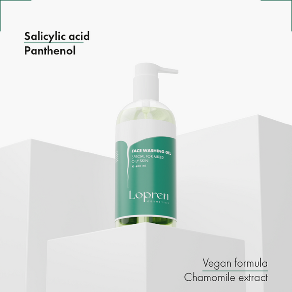 Lopren Face Cleansing Gel for Combination and Oily Skin – 400 ML