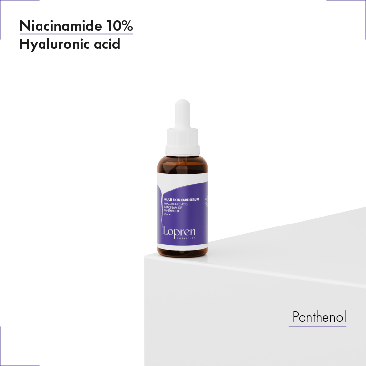 Lopren Sebum-Balancing Niacinamide, Hyaluronic Acid & Panthenol Multi Skincare Serum – 30 ml