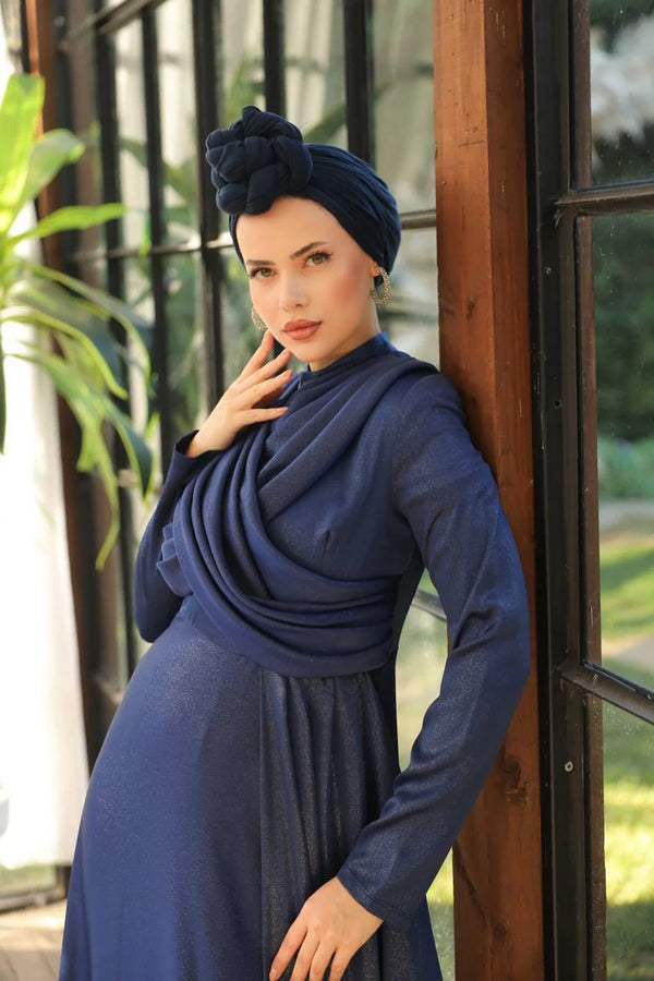 DMN Freya Dress Navy Blue