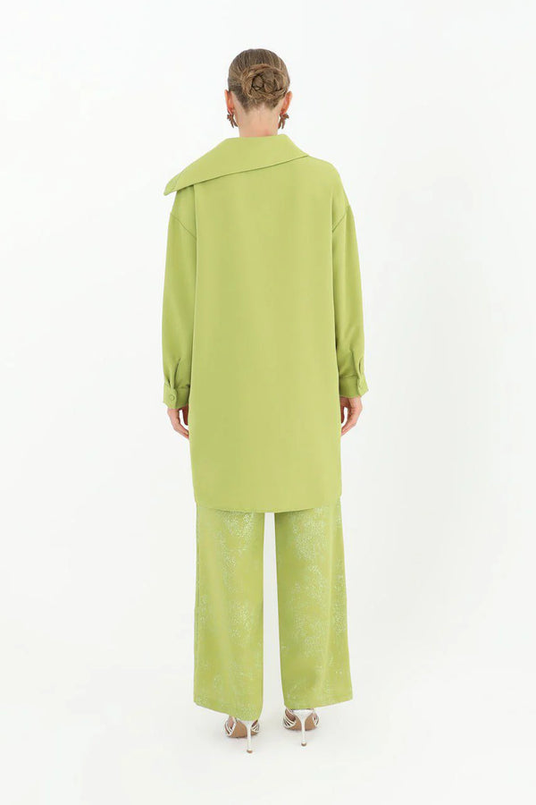 PN Collar Dtld Set Olive