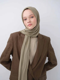 Fresh Scarf Jersey Shawl Almond Green