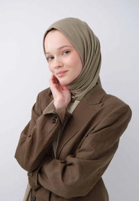 Fresh Scarf Jersey Shawl Almond Green