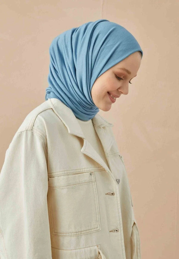 Fresh Scarf Jersey Shawl Light Blue