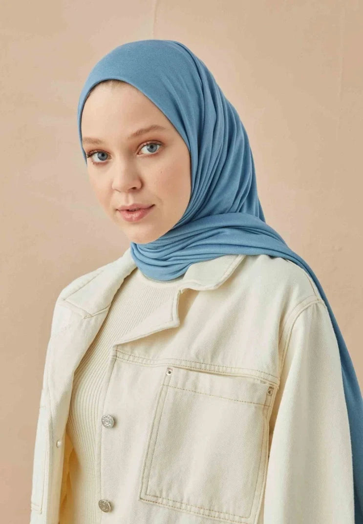 Fresh Scarf Jersey Shawl Light Blue