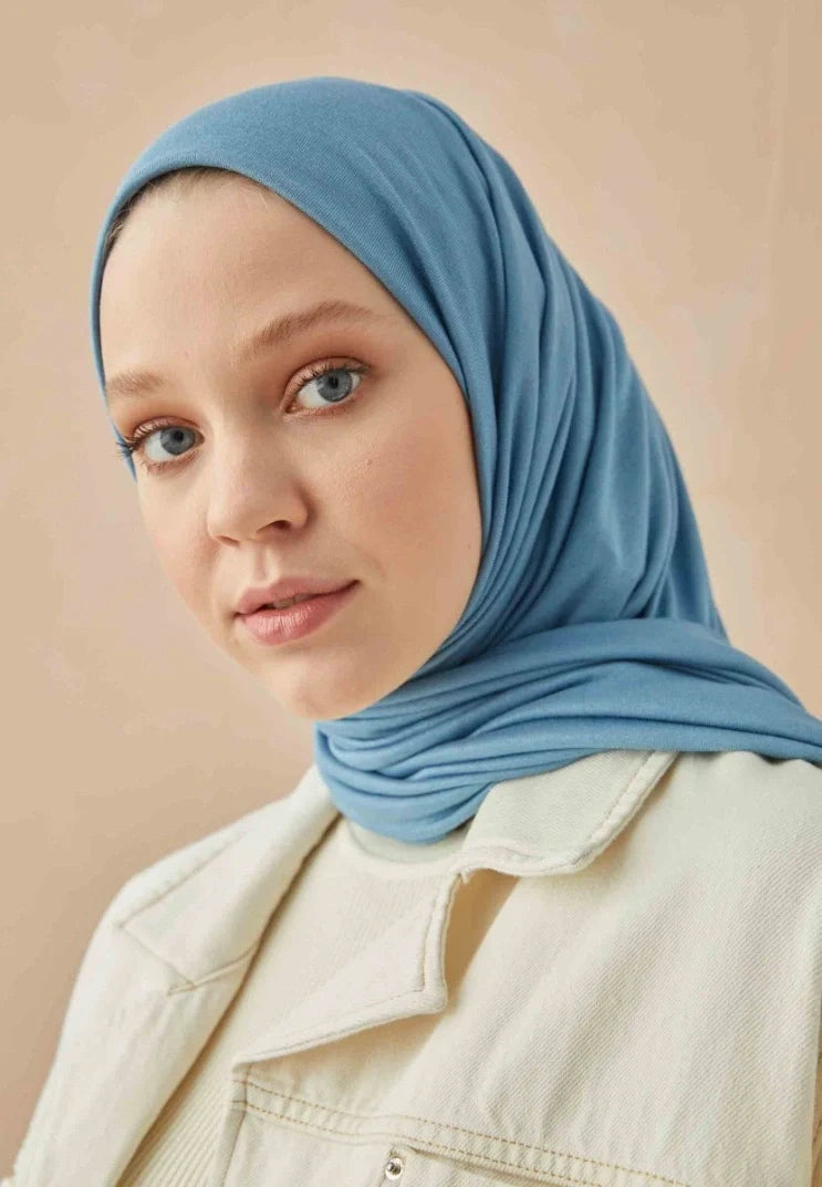 Fresh Scarf Jersey Shawl Light Blue