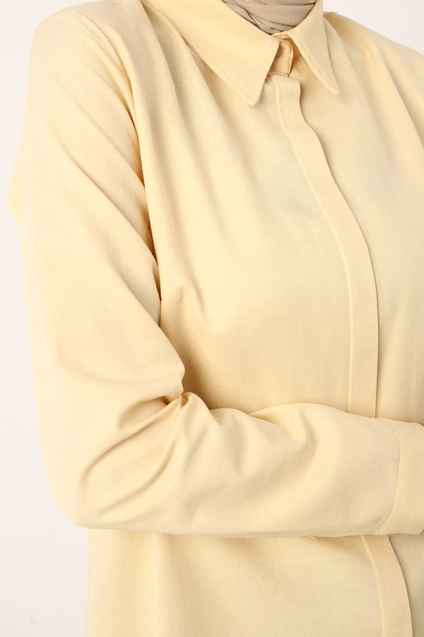 All Cotton Basic Tunic Yellow