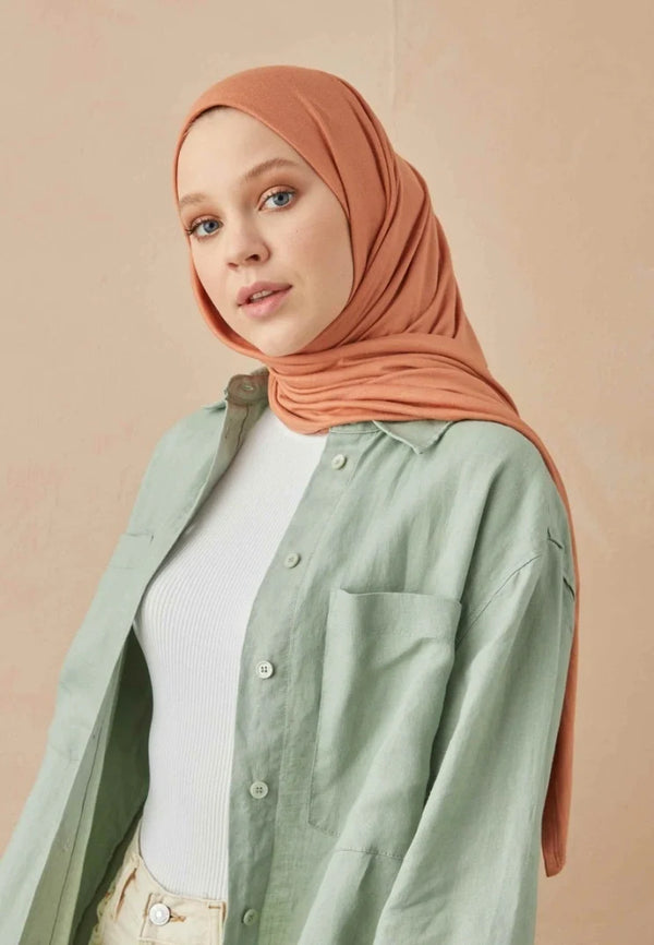 Fresh Scarf Jersey Shawl Almond