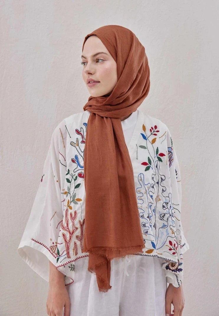 Fresh Scarf Bamboo Shawl Copper