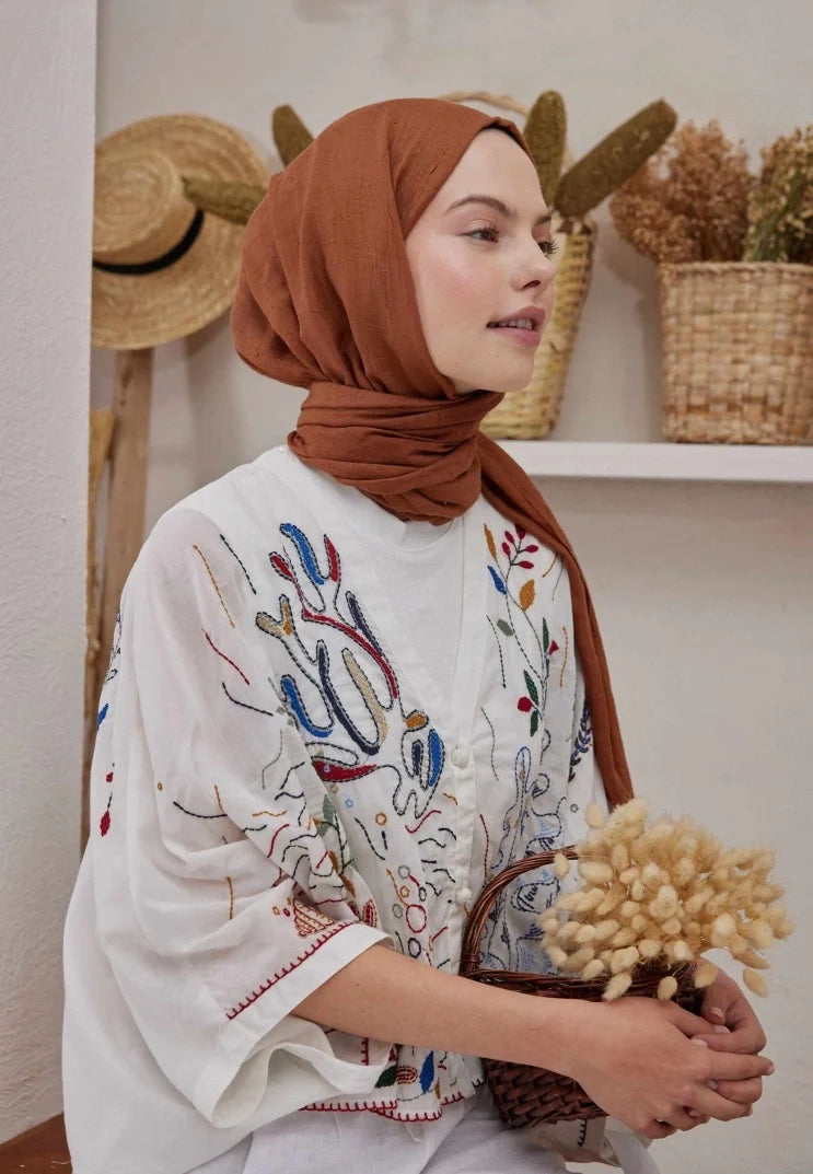 Fresh Scarf Bamboo Shawl Copper