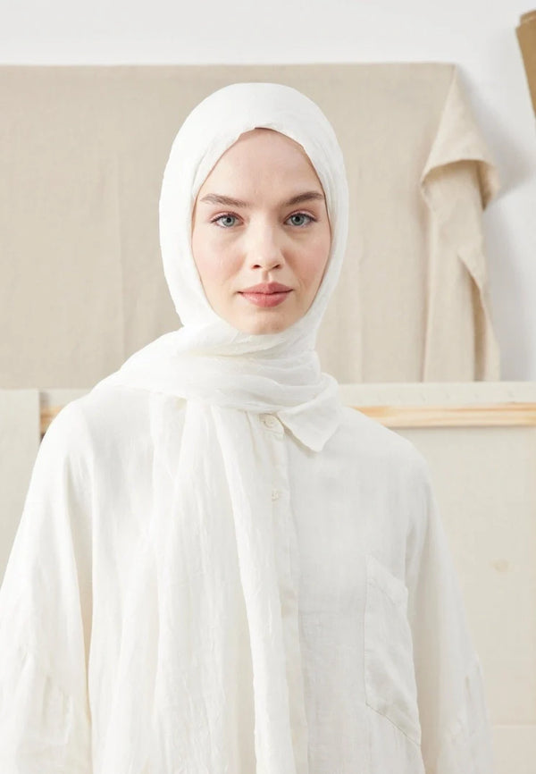 Fresh Scarf Bamboo Shawl White